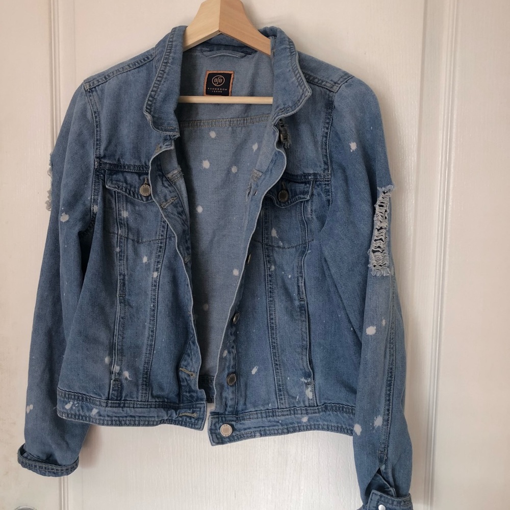Fashion nova distressed denim jacket